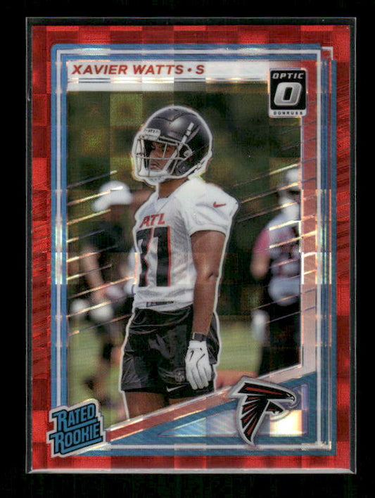 Xavier Watts - 2025 Donruss Football - Optic Preview Red Pandora - Rated Rookie