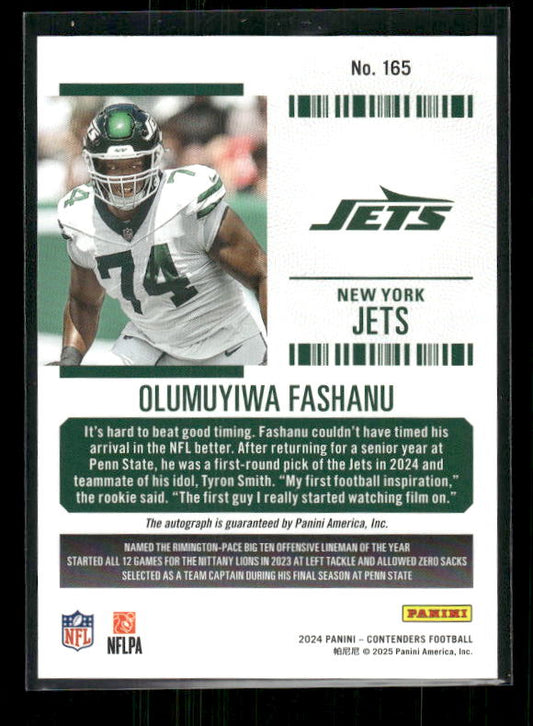 Olumuyiwa Fashanu - 2024 Contenders Football - Rookie Ticket Auto