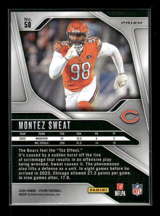 Montez Sweat - 2024 Panini Prizm - Orange Ice