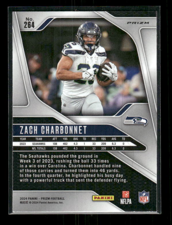 Zach Charbonnet - 2024 Panini Prizm - No Huddle