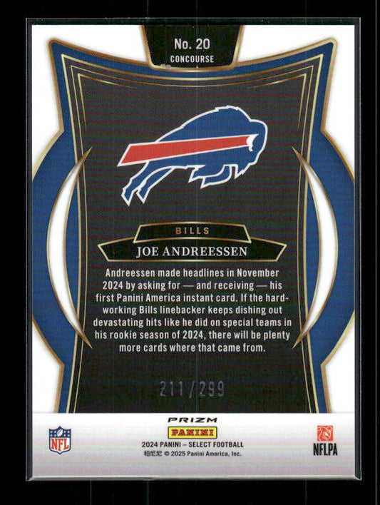 Joe Andreessen - 2024 Select Football - Copper Shock /299 - Rookie