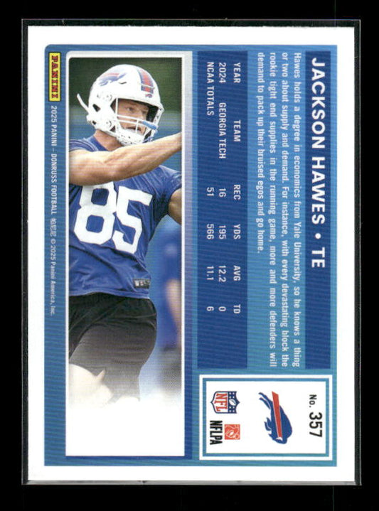 Jackson Hawes - 2025 Donruss Football - Purple Press Proof - Rated Rookie