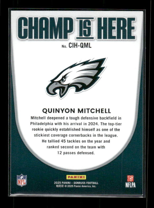 Quinyon Mitchell - 2025 Donruss Football - Change is Here