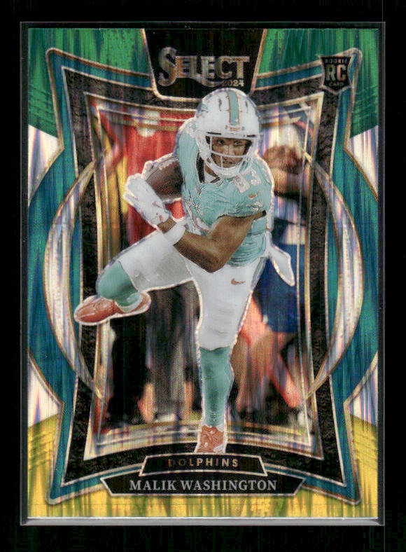 Malik Washington - 2024 Select Football - Green & Yellow Shock - Rookie