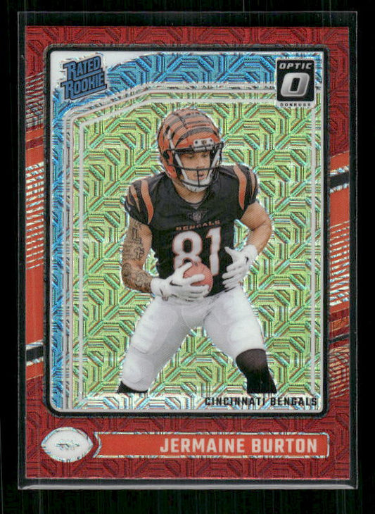 Jermaine Burton - 2024 Donruss Optic - Red Mojo - Rated Rookie