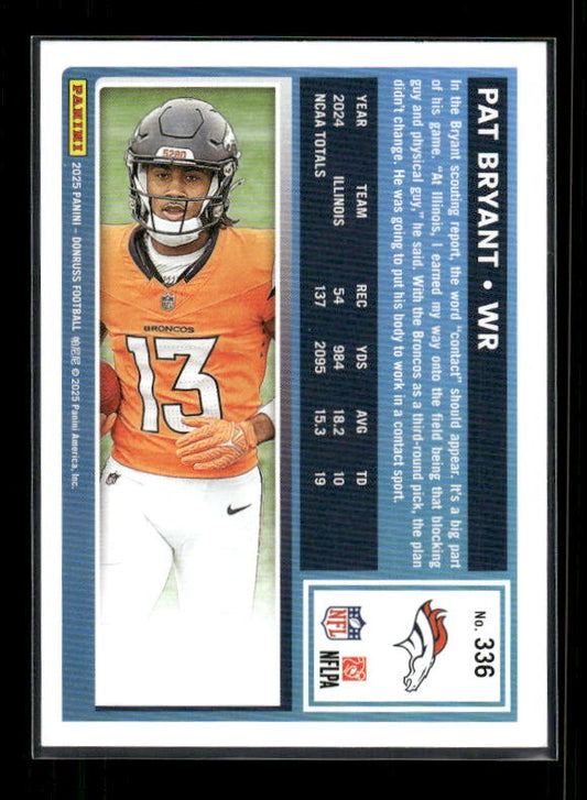 Pat Bryant - 2025 Donruss Football - Rated Rookie