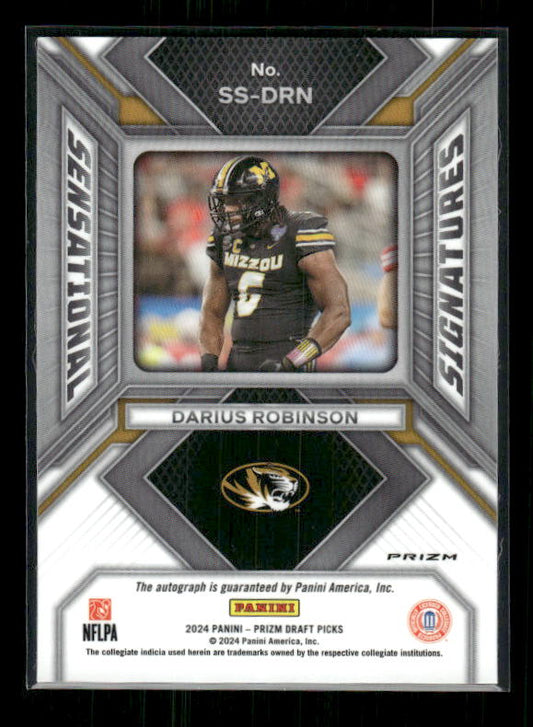 Darius Robinson - 2024 Panini Prizm Draft Picks - Silver Auto - Rookie