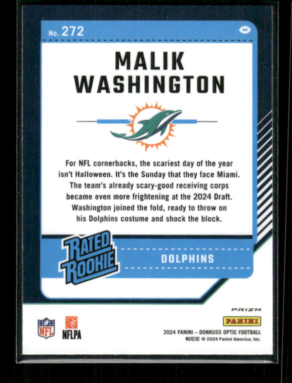 Malik Washington - 2024 Donruss Optic - Purple Scope - Rated Rookie