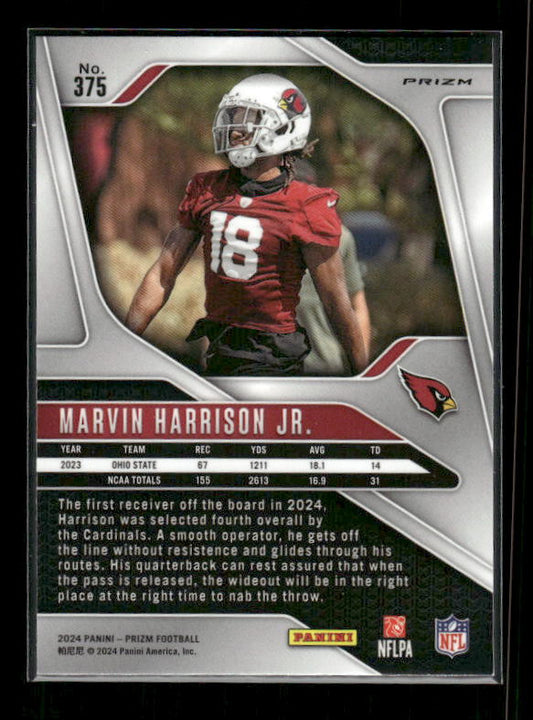 Marvin Harrison Jr. - 2024 Panini Prizm - Silver Prizm - Rookie