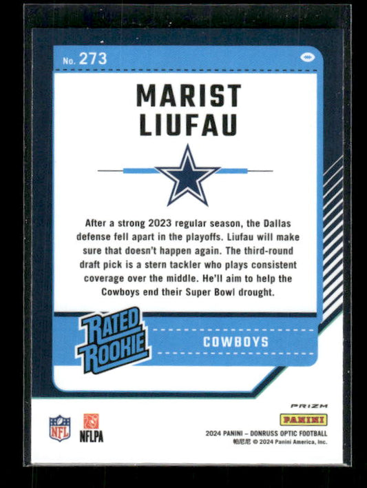 Marist Liufau - 2024 Donruss Optic - Green Velocity - Rated Rookie