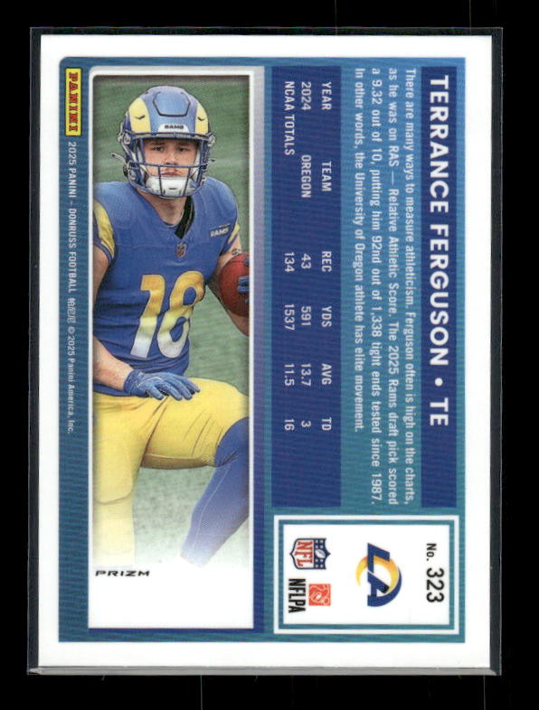 Terrance Ferguson - 2025 Donruss Football - Optic Preview Red Pandora - Rated Rookie