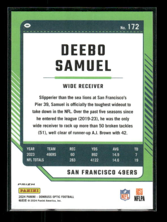 Deebo Samuel - 2024 Donruss Optic - Stars SSP