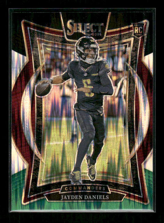 Jayden Daniels - 2024 Select Football - Black / Green Shock - Rookie