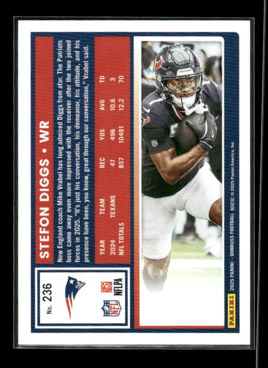 Stefon Diggs - 2025 Donruss Football - Purple Press Proof