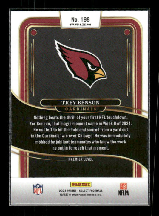 Trey Benson - 2024 Select Football - Black & Green Shock - Premier - Rookie