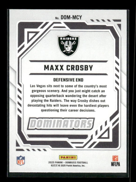 Max Crosby - 2025 Donruss Football - Dominators
