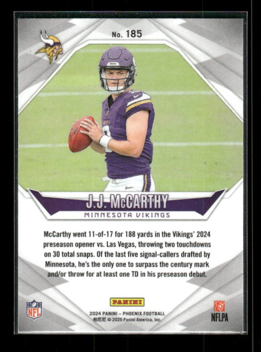 J.J. McCarthy - 2024 Phoenix Football - Purple Fade - Rookie