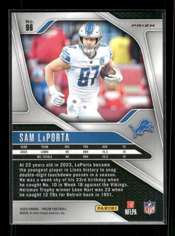 Sam LaPorta - 2024 Panini Prizm - Silver Prizm