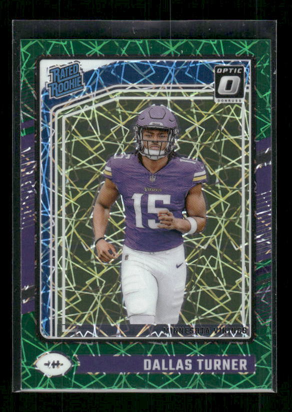 Dallas Turner - 2024 Donruss Optic - Green Velocity - Rated Rookie