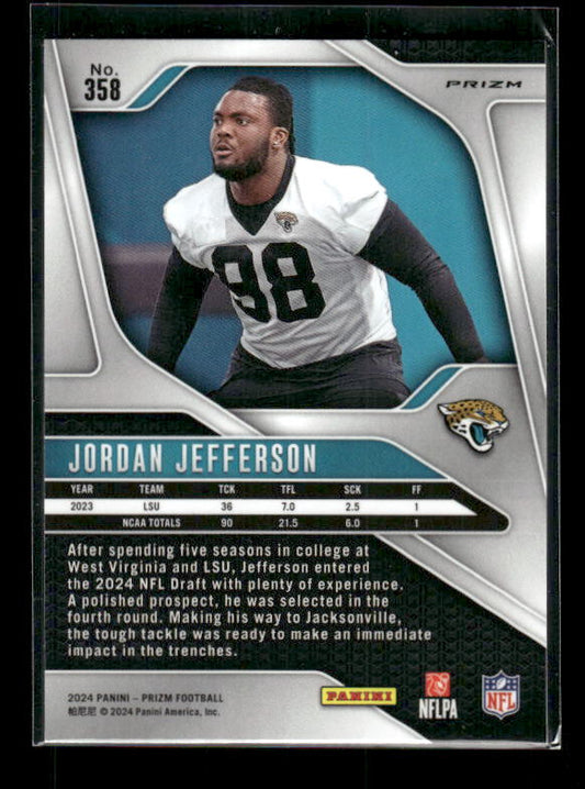 Jordan Jefferson - 2024 Panini Prizm - Neon Green Pulsar - Rookie