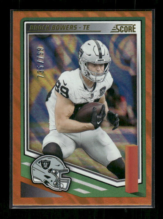 Brock Bowers - 2025 Score Football - Orange Lava /799