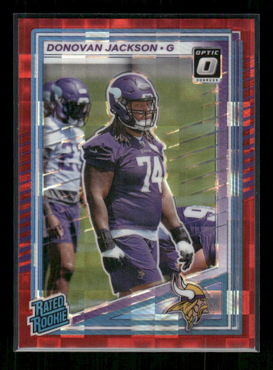 Donovan Jackson - 2025 Donruss Football - Optic Preview Red Pandora - Rated Rookie