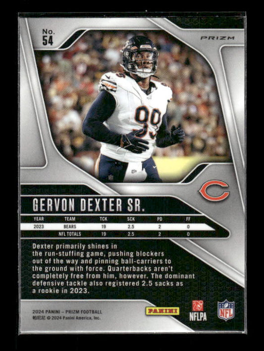 Gervon Dexter Sr. - 2024 Panini Prizm - Orange Ice