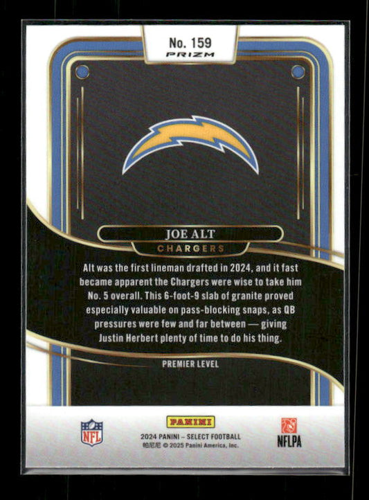 Joe Alt - 2024 Select Football - Green & Yellow Shock - Premier - Rookie