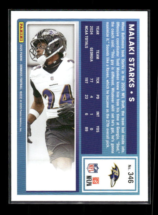 Malaki Starks - 2025 Donruss Football - Rated Rookie