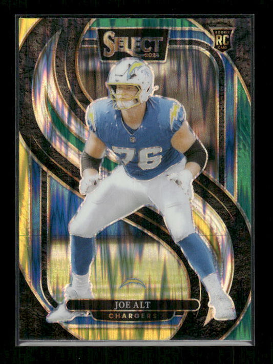 Joe Alt - 2024 Select Football - Green & Yellow Shock - Premier - Rookie