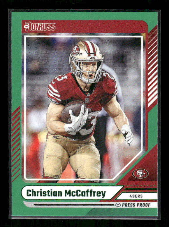Christian McCaffrey - 2024 Donruss Football - Green Press Proof
