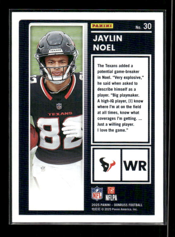 Jaylin Noel - 2025 Donruss Football - The Rookie