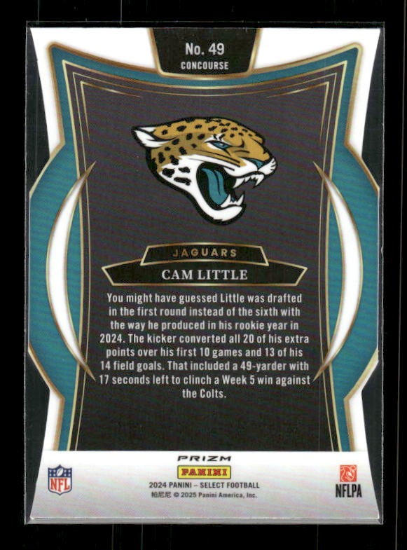 Cam Little - 2024 Select Football - Silver Die Cut - Rookie