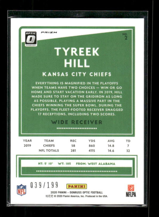 Tyreek Hill - 2020 Donruss Optic - Wave /199