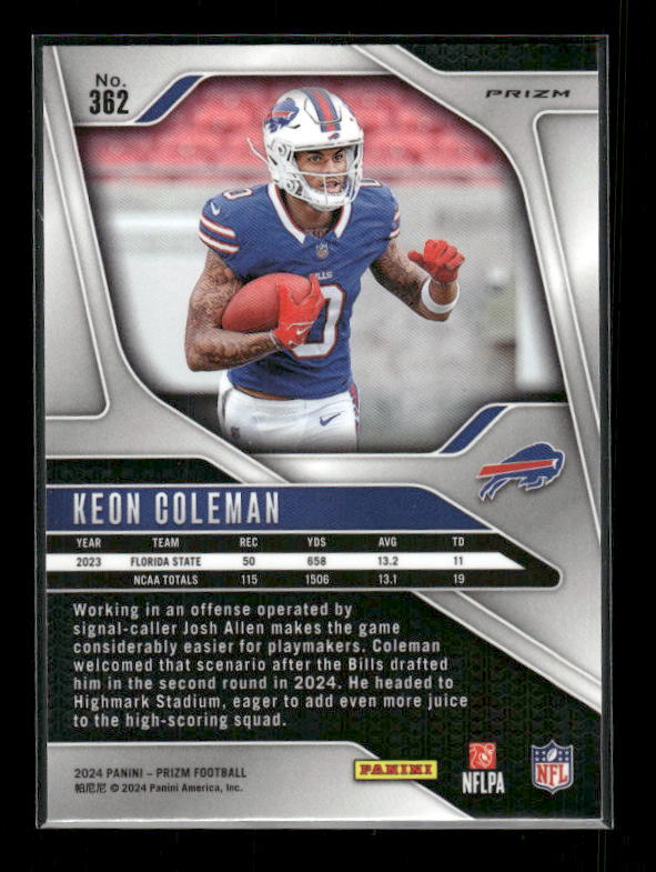 Keon Coleman - 2024 Panini Prizm - Silver Prizm - Rookie