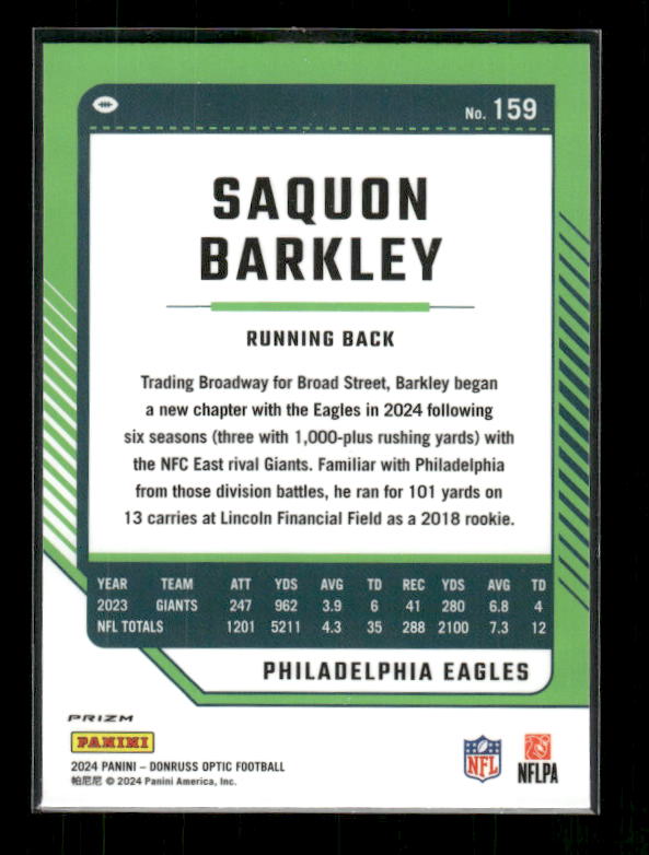Saquon Barkley - 2024 Donruss Optic - Holo