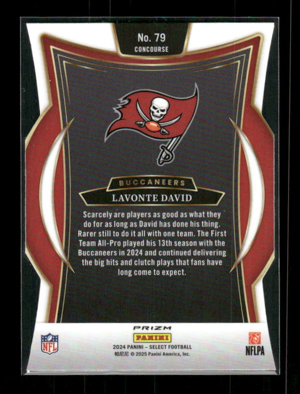 Lavonte David - 2024 Select Football - Silver Die Cut