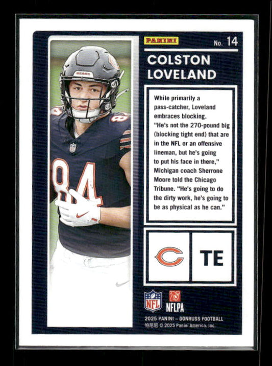 Colston Loveland - 2025 Donruss Football - The Rookies