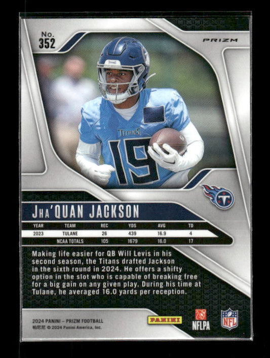 Jha'Quan Jackson - 2024 Panini Prizm - Orange Ice - Rookie