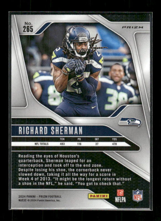 Richard Sherman - 2024 Panini Prizm - Black & White Checker