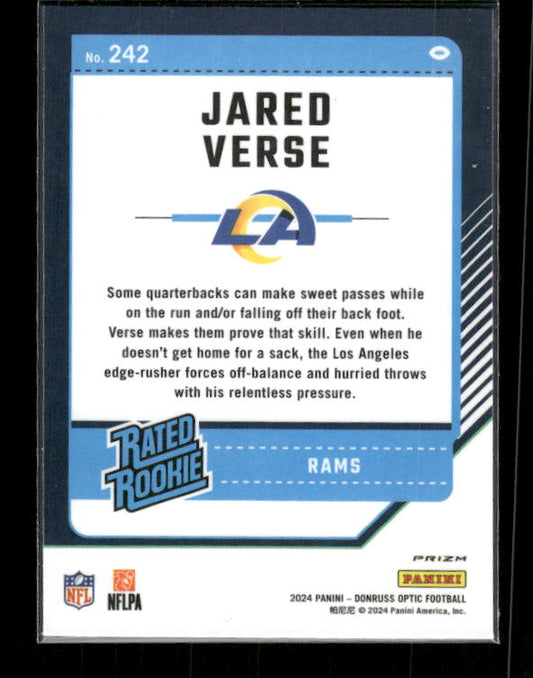 Jared Verse - 2024 Donruss Optic - Purple Shock - Rated Rookie
