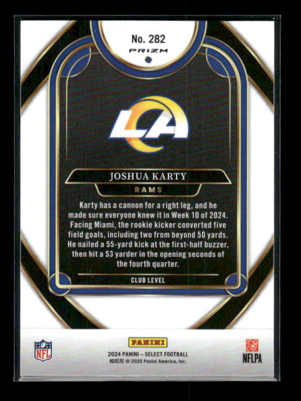 Joshua Karty - 2024 Select Football - Green / Black Shock - Club Level - Rookie