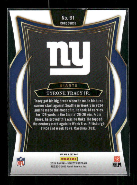 Tyrone Tracy Jr. - 2024 Select Football - Silver Die Cut - Rookie