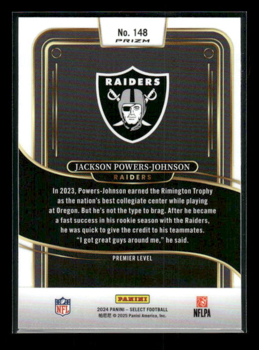 Jackson Powers Johnson - 2024 Select Football - Green / Black Shock - Premier Level - Rookie