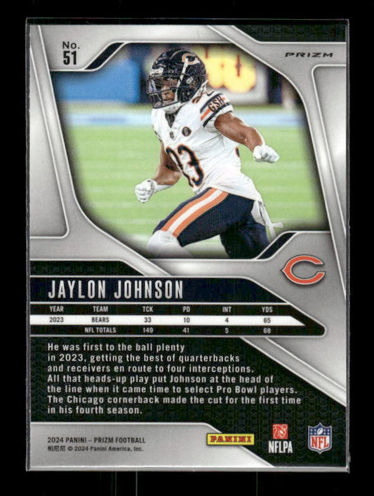 Jaylon Johnson - 2024 Panini Prizm - Silver Prizm