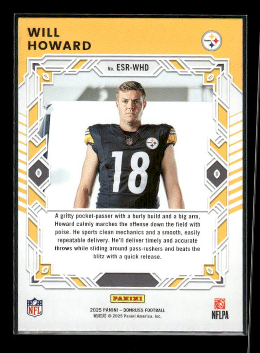 Will Howard - 2025 Donruss Football - Elite Series Rookies