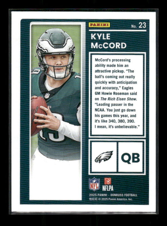 Kyle McCord - 2025 Donruss Football - The Rookies
