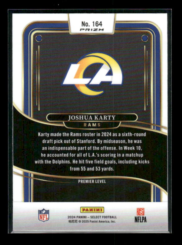 Joshua Karty - 2024 Select Football - Green / Black Shock - Premier Level - Rookie