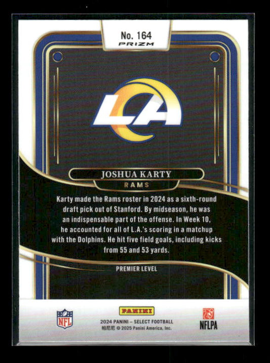 Joshua Karty - 2024 Select Football - Green / Black Shock - Premier Level - Rookie