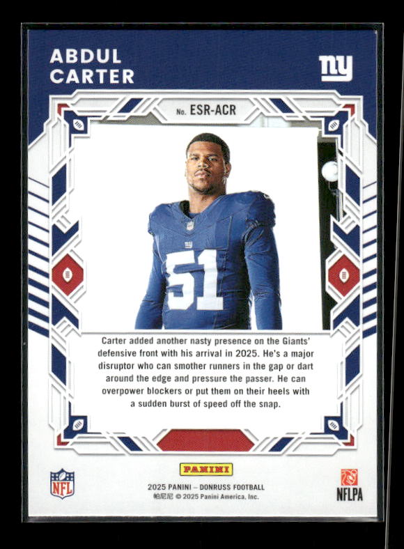 Abdul Carter - 2025 Donruss Football - Elite Series Rookies